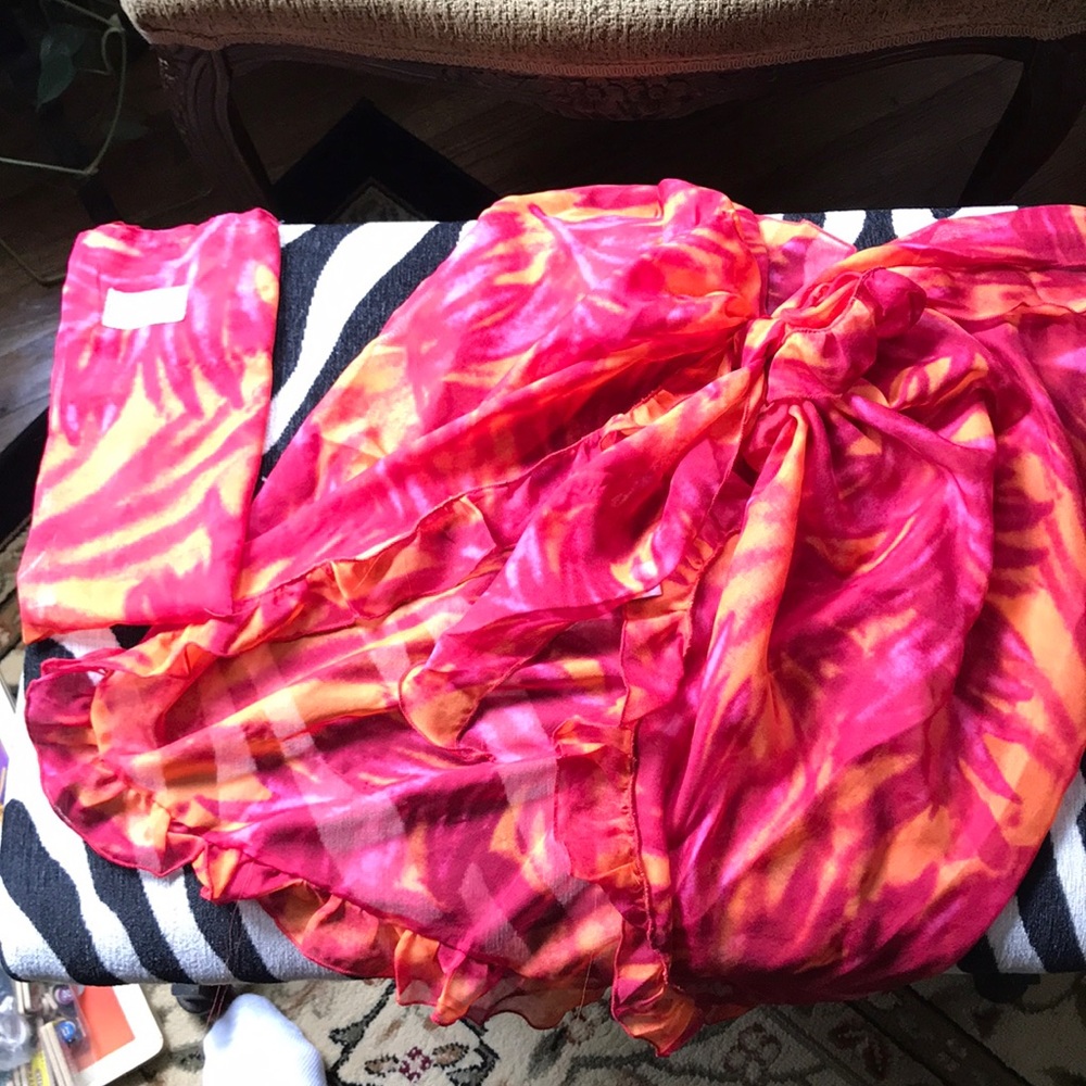 Beachwear Sarong matching bag -MADE ITALY ruffle
